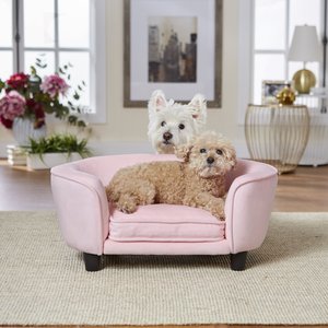 Enchanted Home Pet Coco Sofa Cat & Dog Bed w/Removable Cover, Pink