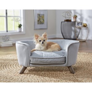 Enchanted Home Pet Romy Sofa Cat & Dog Bed w/Removable Cover, Small, Grey