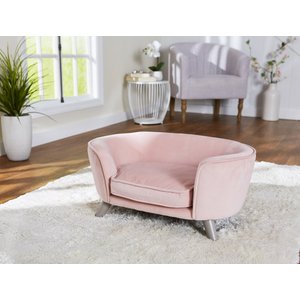 Enchanted Home Pet Romy Sofa Cat & Dog Bed w/Removable Cover, Small, Blush