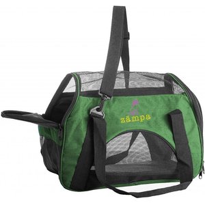 Zampa Soft-Sided Airline-Approved Dog & Cat Carrier Bag, Olive Green, Small