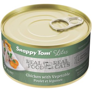 Snappy Tom Lites Chicken with Vegetables Canned Cat Food, 3-oz can, case of 24
