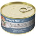 Snappy Tom Lites Chicken with Salmon Canned Cat Food, 3-oz can, case of 24