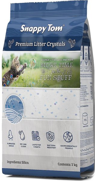 Snappy Tom Natural Unscented Non-Clumping Crystal Cat Litter, 4.4-lb box slide 1 of 6