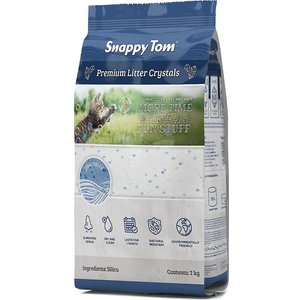 Snappy Tom Natural Unscented Non-Clumping Crystal Cat Litter, 4.4-lb box