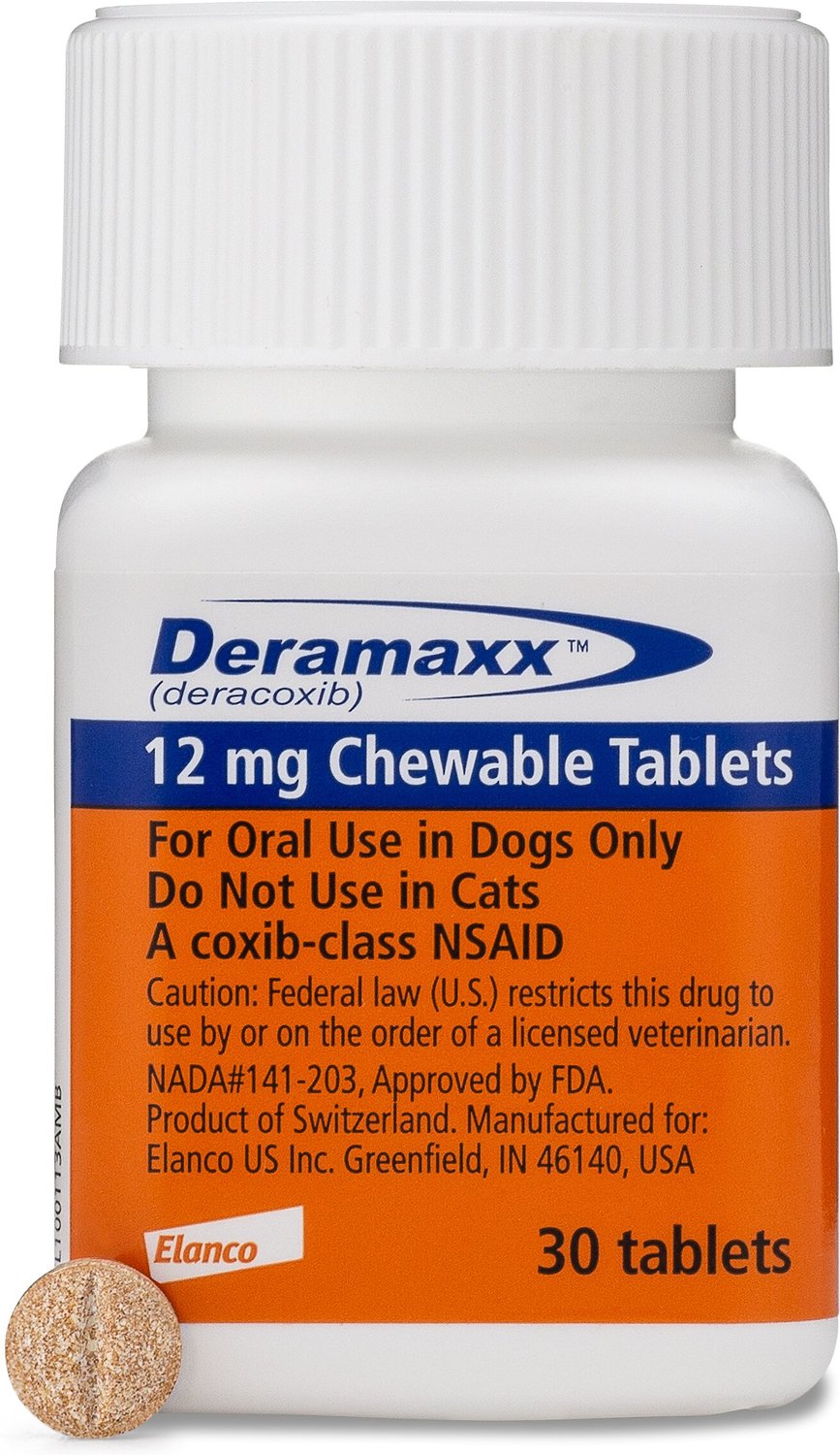 DERAMAXX Chewable Tablets for Dogs, 12 