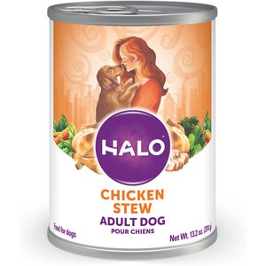 Halo Holistic Chicken Stew Adult Canned Dog Food, 13.2-oz, case of 6