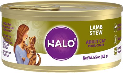 Halo Lamb Stew Grain-Free Adult Canned Cat Food, slide 1 of 1