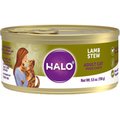 Halo Lamb Stew Grain-Free Adult Canned Cat Food, 5.5-oz case of 12