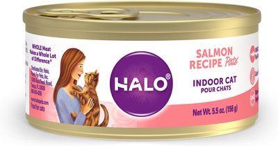 Halo Salmon Recipe Pate Grain-Free Indoor Cat Canned Cat Food, slide 1 of 1