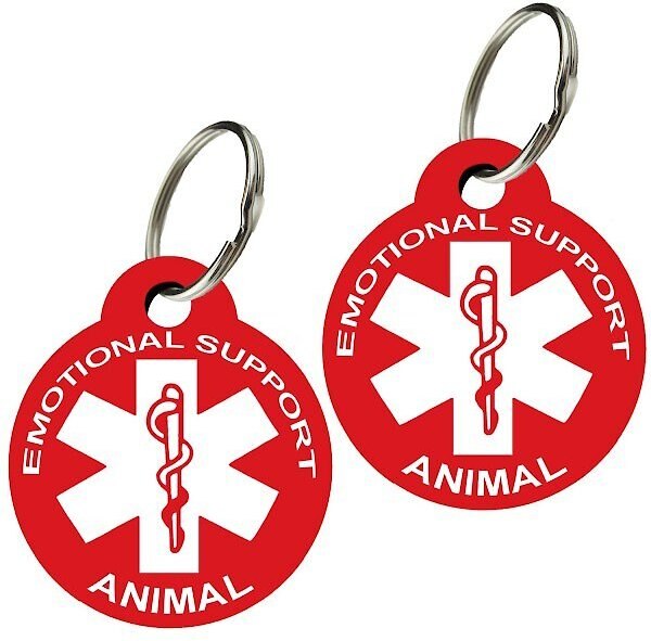 CNATTAGS Emotional Support Animal Dog & Cat ID Tags, 2 count slide 1 of 1