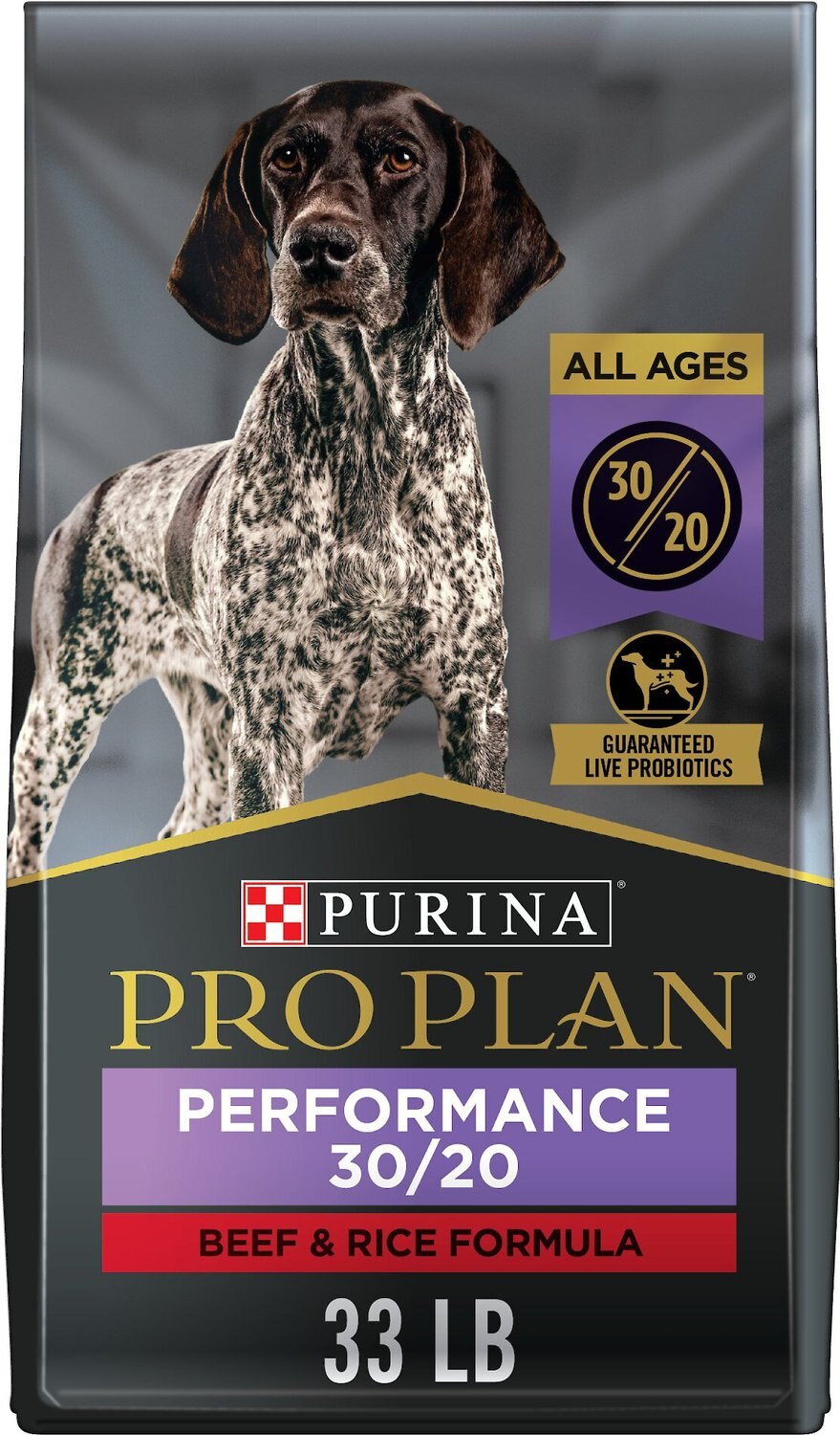 Purina Pro Plan Sport All Life Stages Performance 30 20 Beef Rice Formula Dry Dog Food 33 Lb Bag Chewy Com