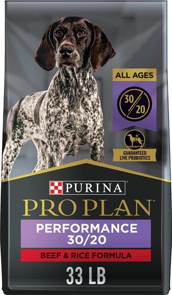Purina Pro Plan Sport All Life Stages Performance 30/20 Beef & Rice Formula Dry Dog Food, 33-lb bag slide 1 of 11