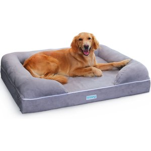 PLS Birdsong Ruya Triple-Layer Orthopedic Bolster Dog Bed w/Removable Cover, Large