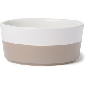 Waggo Dipper Ceramic Dog & Cat Bowl, Grey, 2-cup