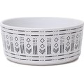 Waggo MudCloth Ceramic Dog & Cat Bowl, Diamond Print, 4-cup
