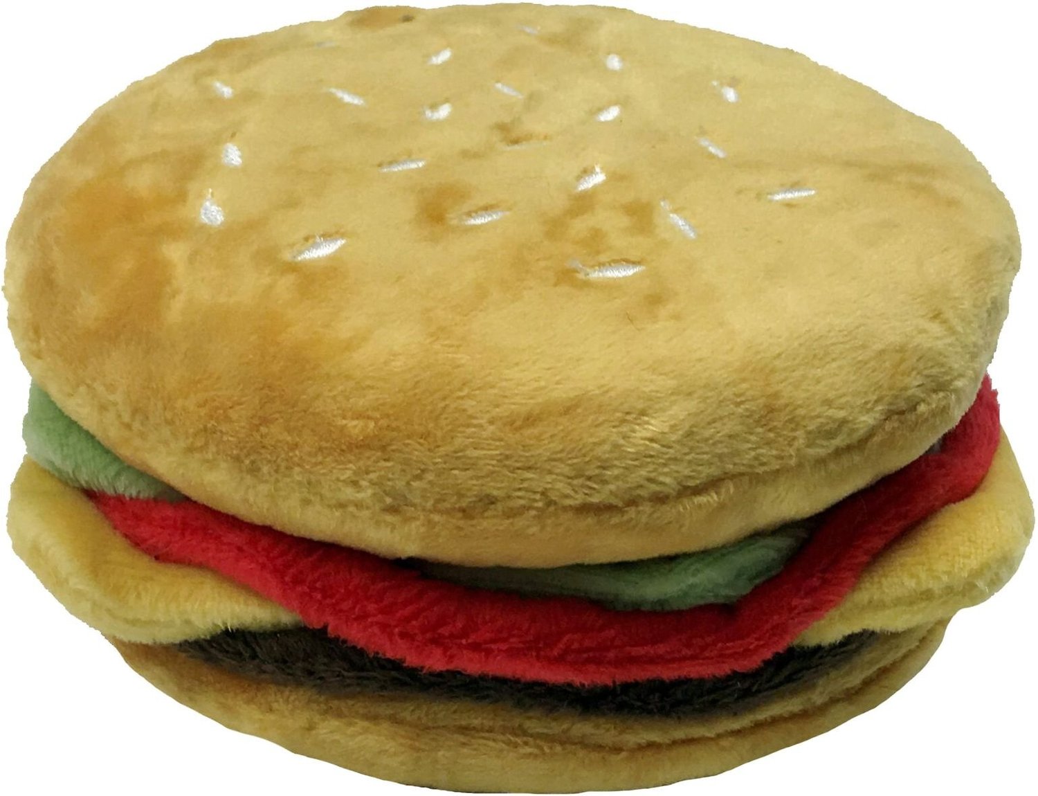 squeaky burger dog toy