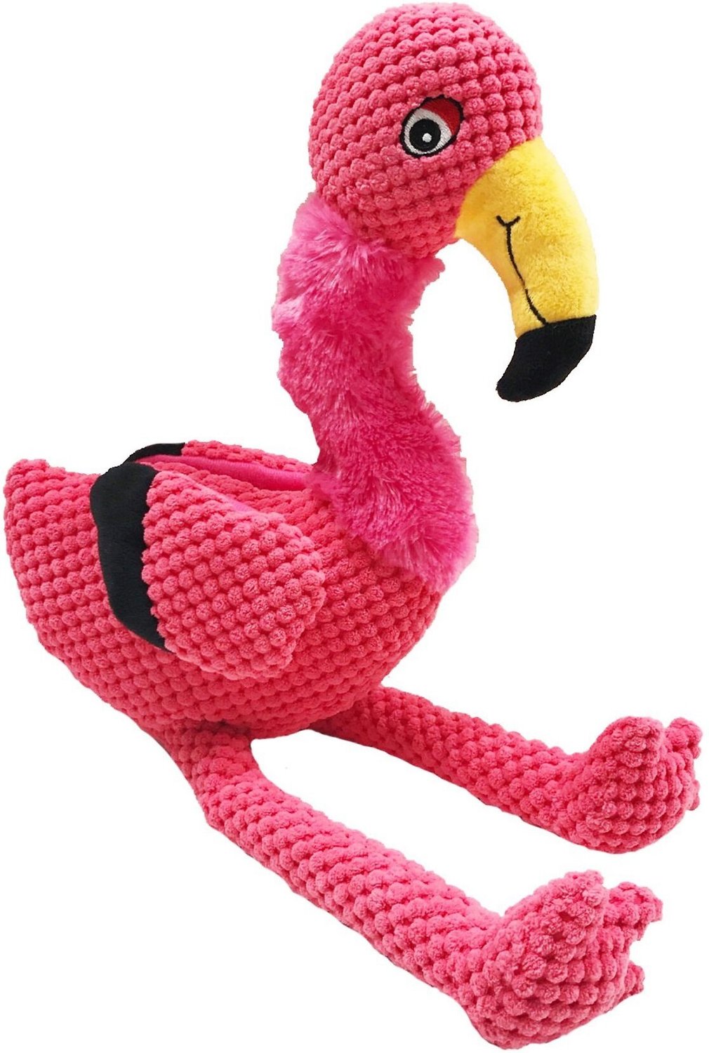 FAB DOG Floppy Flamingo Squeaky Plush 
