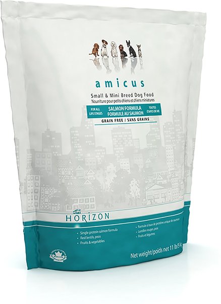 Horizon Amicus Small & Mini Breed Grain-Free Salmon Formula Dry Dog Food, 11-lb bag slide 1 of 6