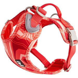 Hurtta Weekend Warrior Reflective Dual Clip Dog Harness, Coral Camo, 30 to 42-in chest