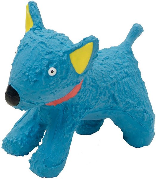 Li'l Pals Latex Blue Dog Toy slide 1 of 2