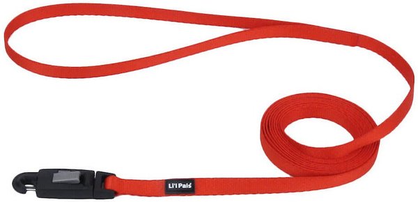 Li'l Pals E-Z Snap Dog Leash, Red, 6-ft long, 3/8-in wide slide 1 of 6
