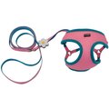 Li'l Pals Mesh Step In Back Clip Dog Harness & Leash, Bright Pink, 10 to 14-in chest