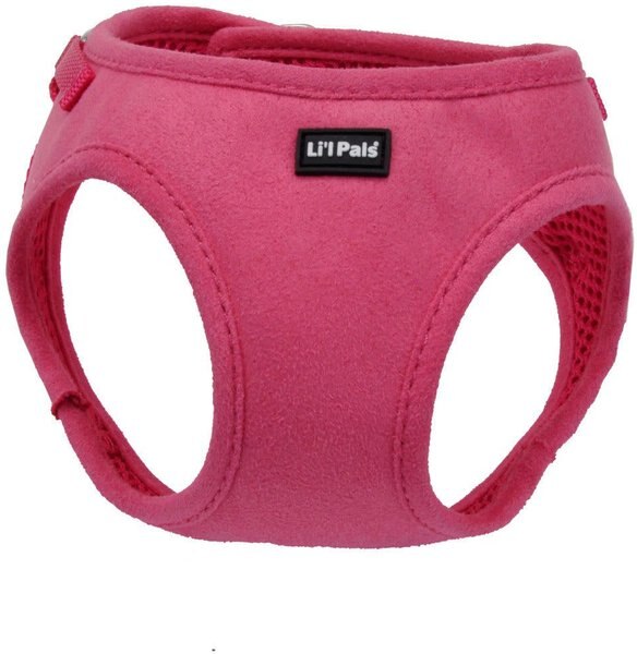 Li'l Pals Microfiber Step In Back Clip Dog Harness, Pink, 8 to 10-in chest slide 1 of 7
