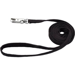Li'l Pals Microfiber Dog Leash, Black, 6-ft long, 3/8-in wide