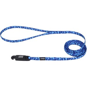 Li'l Pals E-Z Snap Patterned Dog Leash,  Blue Leopard, 6-ft long, 3/8-in wide