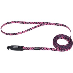 Li'l Pals E-Z Snap Patterned Dog Leash,  Zebra Pink, 6-ft long, 3/8-in wide