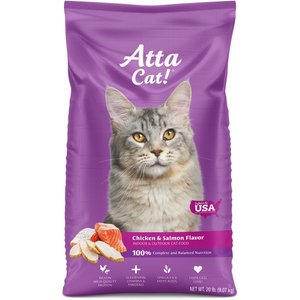 Atta Cat Chicken & Salmon Flavor Dry Cat Food, 20-lb bag