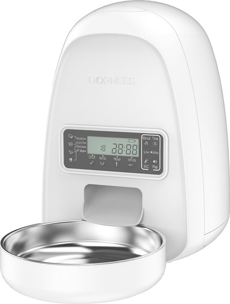 DOGNESS Mini Programmable Automatic Dog & Cat Feeder, White slide 1 of 8