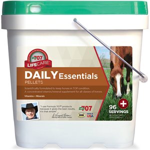 Formula 707 Daily Essentials Vitamins & Minerals Hay Flavor Pellets Horse Supplement, 12-lb bucket