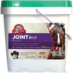 Formula 707 Joint 6-in-1 Hay Flavor Pellets Horse Supplement, 20-lb bucket