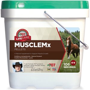 Formula 707 MuscleMx Muscle Care Hay Flavor Pellets Horse Supplement, 10-lb bucket