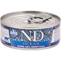 Farmina Natural & Delicious Ocean Salmon, Cod & Shrimp Canned Cat Food, 2.8-oz can, case of 12