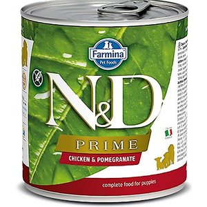 Farmina Natural & Delicious Puppy Prime Chicken & Pomegranate Canned Dog Food, 10.05-oz can, case of 6