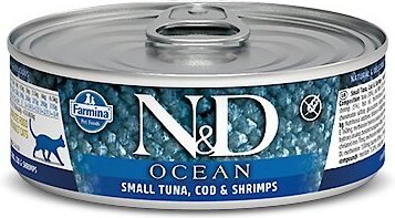 Farmina Natural & Delicious Ocean Small Tuna, Cod & Shrimps Canned Cat Food, slide 1 of 1