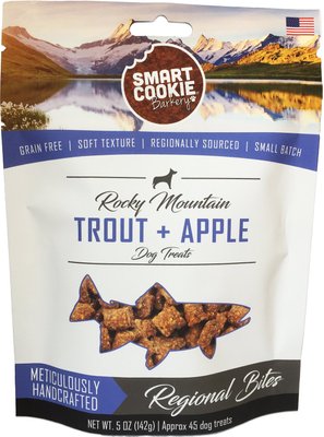 Smart Cookie Barkery Rocky Mountain Trout & Apple Grain-Free Dog Treats, 5-oz bag, slide 1 of 1