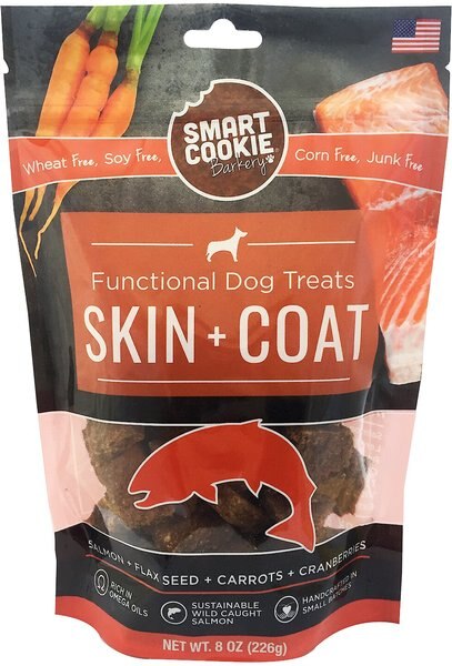 Smart Cookie Barkery Skin & Coat Salmon Dog Treats, 8-oz bag slide 1 of 3