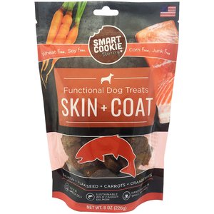 Smart Cookie Barkery Skin & Coat Salmon Dog Treats, 8-oz bag