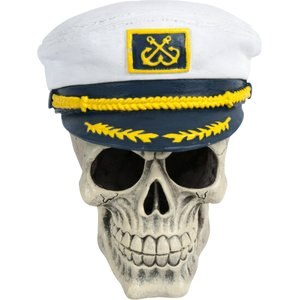 Penn-Plax Captain Skull Aquarium Ornament