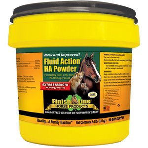 Finish Line Fluid Action Hyaluronic Acid Joint Support Powder Horse Supplement, 2.4-lb tub