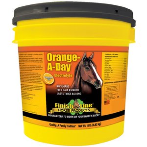 Finish Line Orange-A-Day Electrolyte Powder Orange Flavor Horse Supplement, 15-lb tub