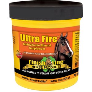 Finish Line Ultra Fire Multivitamin Apple Flavor Powder Horse Supplement, 15-oz tub