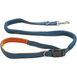 FurHaven Easy-Tether Reflective Bungee Dog Leash, Dark Sea Green, 6.67-ft long