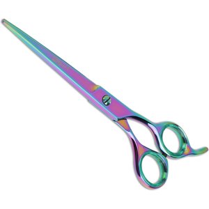 Sharf Gold Touch Rainbow Straight Pet Grooming Shear, 7.5-in
