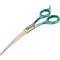 Sharf Gold Touch Rainbow Curved Pet Grooming Shear, 6.5-in