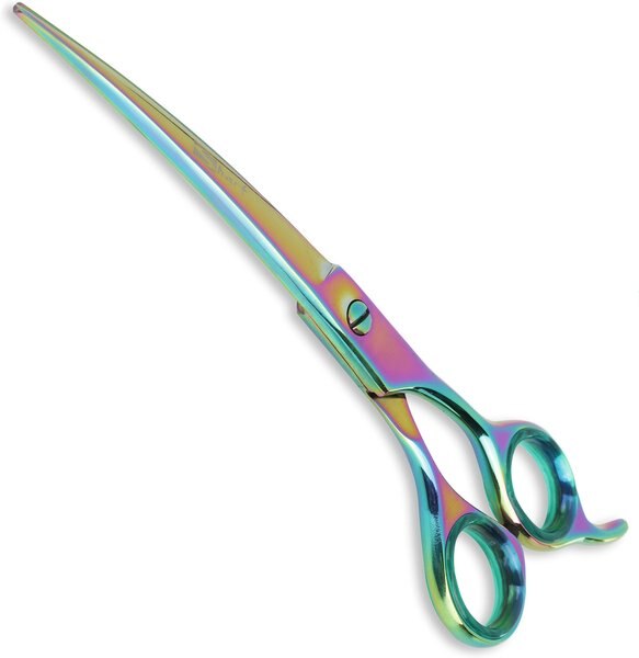 Sharf Gold Touch Rainbow Curved Pet Grooming Shear, 7.5-in slide 1 of 7