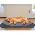 FurHaven Microvelvet Luxe Lounger Memory Foam Dog Bed w/Removable Cover, Gray, Jumbo